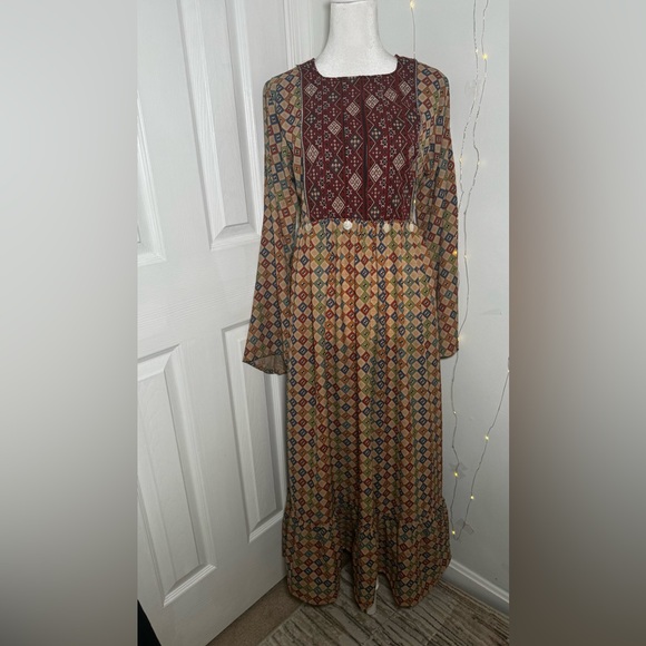 Vintage Geometric Patterned Dress - Picture 5 of 5